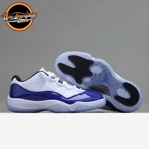 AJ11白蓝康扣低帮篮球鞋