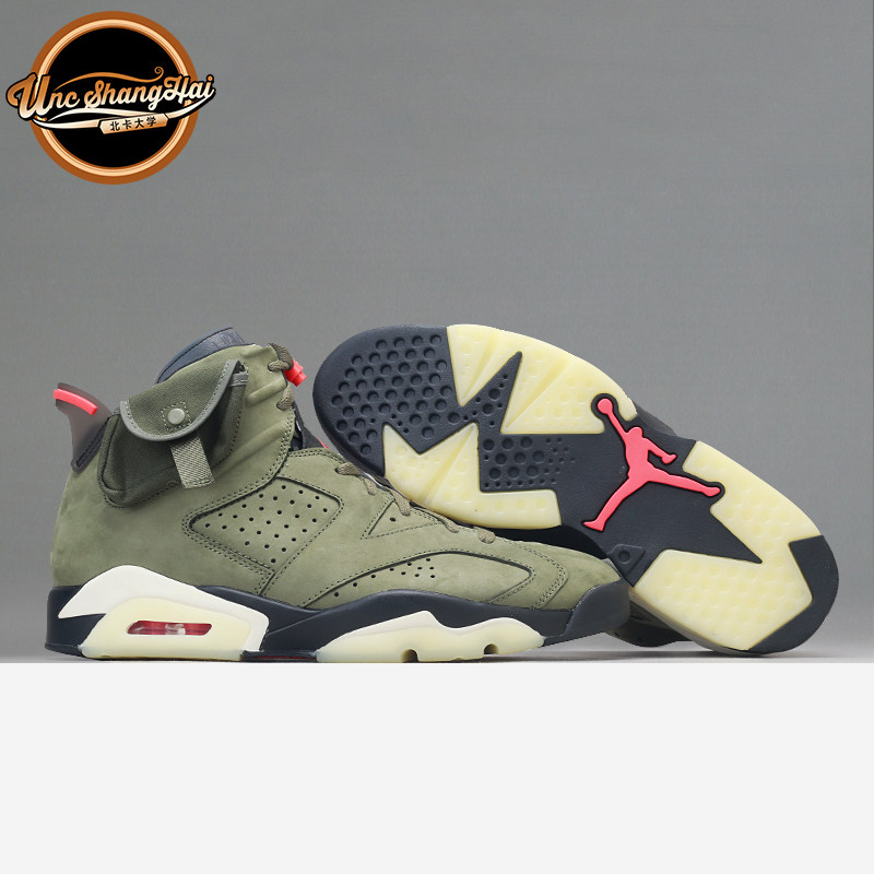 北卡大学 Air Jordan 6 x Travis Scott AJ6TS军绿鬼脸CN1084-200