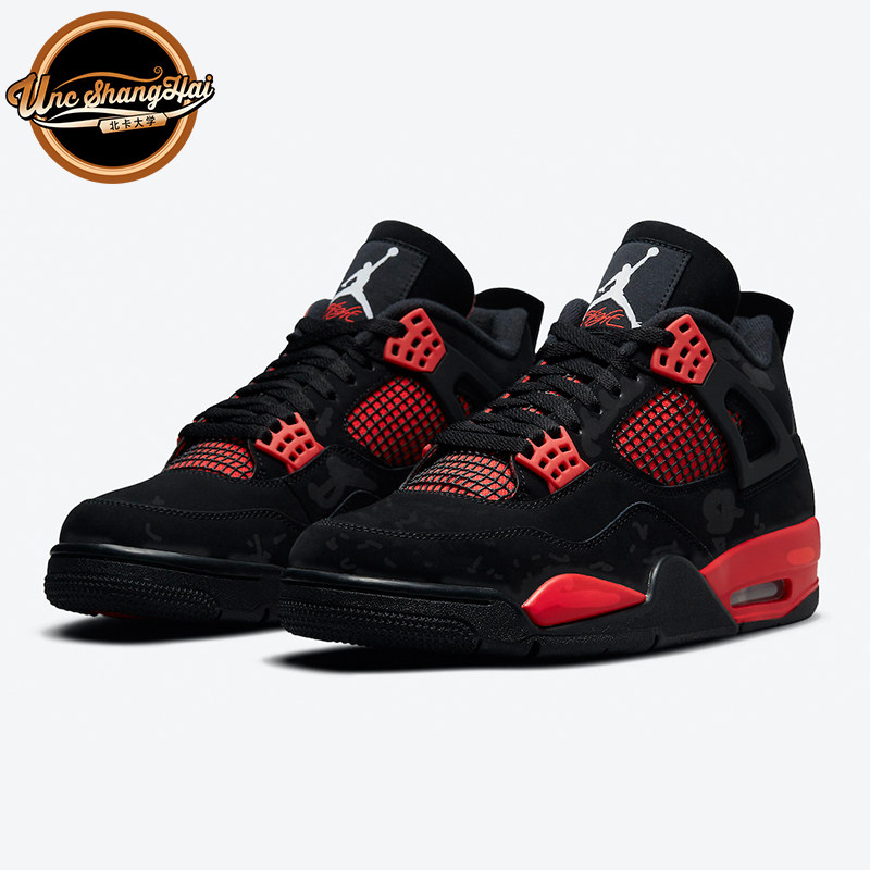 北卡大学 Air Jordan 4 Thunder AJ4 黑红雷电 篮球鞋 CT8527-016