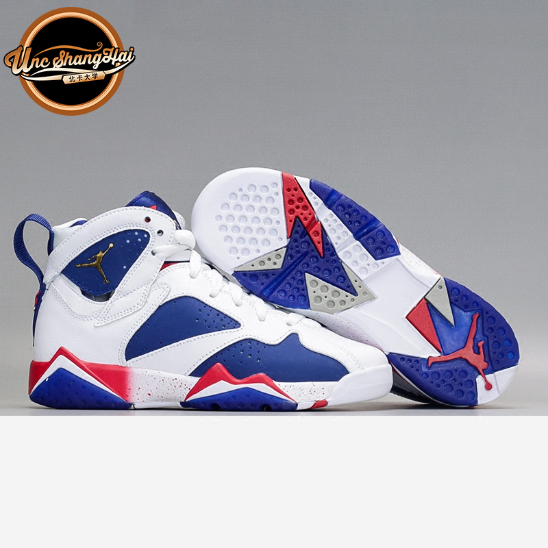 北卡大学 Air Jordan 7 AJ7 白蓝 蓝球鞋 304774-304775-123现货