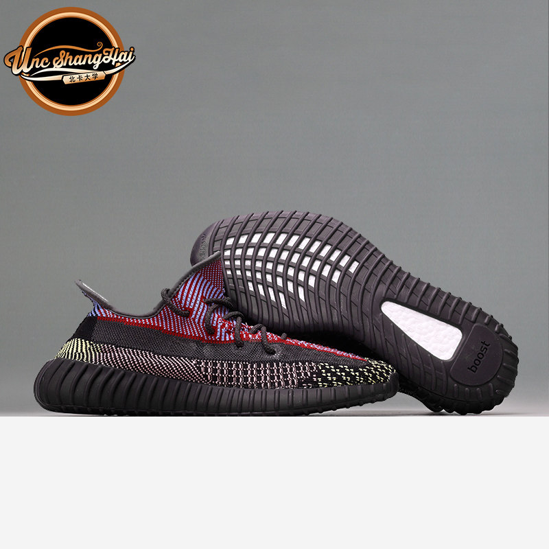 北卡大学 Adidas YEEZY 350V2 Yecheil 黑红拼接椰子 FW5190现货