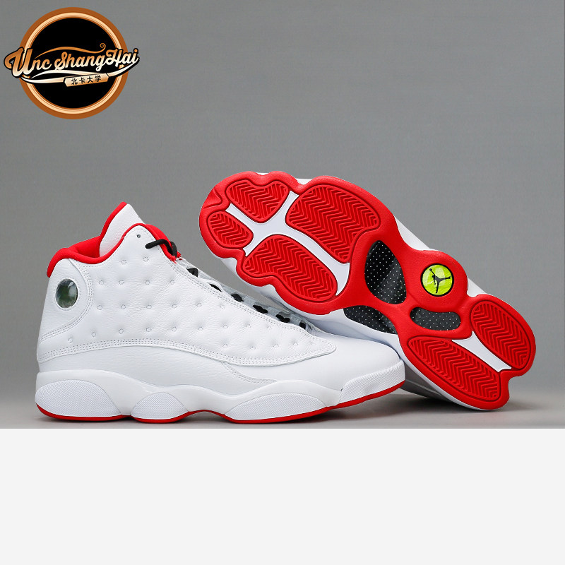 北卡大学 Air Jordan 13 AJ HOF篮球鞋白红飞行  414571-103现货