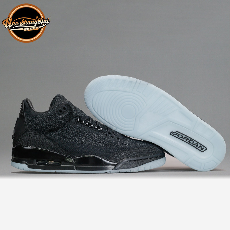 北卡大学  air jordan 3 flyknit aj3 编织灰绿 夜光 aq1005-001