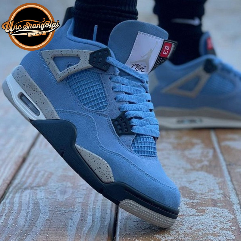 北卡大学 air jordan 4 aj4 北卡蓝 大学蓝 麂皮 小ts ct8527-400