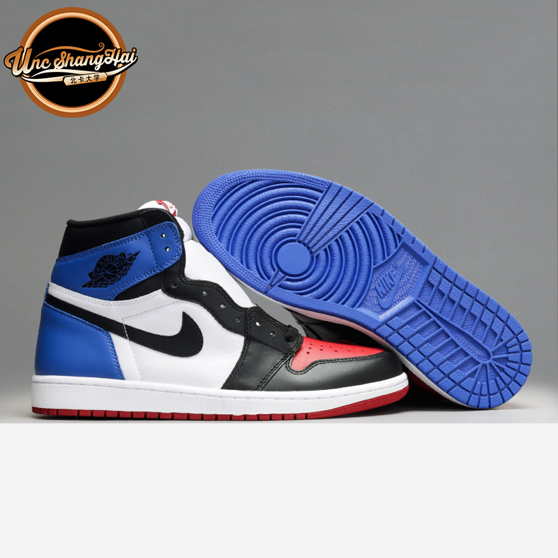 北卡大学 air jordan 1 top 3 aj1 情侣 鸳鸯 红蓝黑 555088-026