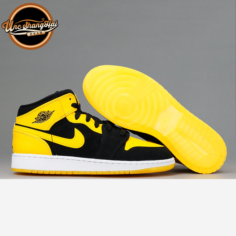 北卡大学 Air Jordan 1 New Love AJ1   新欢黑黄554724-035现货