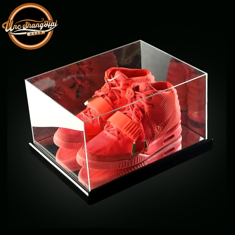 北卡 AJ篮球鞋 创意 全透明 亚克力 镜面 展示 简易 收纳鞋盒鞋柜