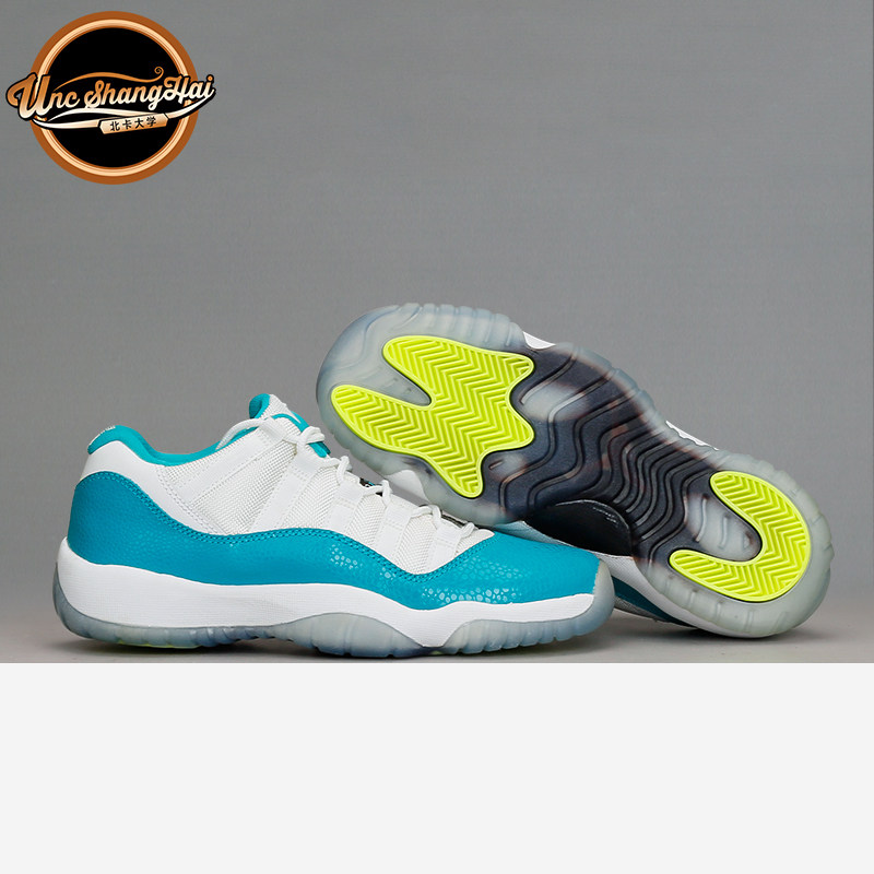 北卡大学 air jordan 11 low gs aj11 乔11 湖水绿 580521-143