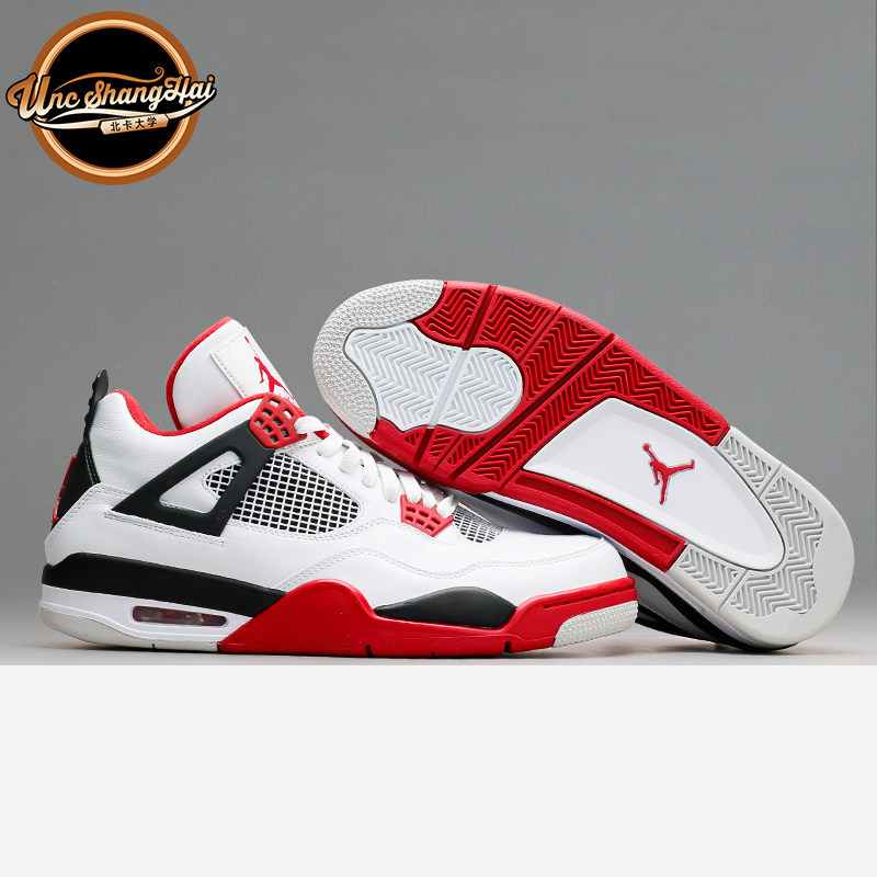 北卡大学 air jordan 4 乔4 iv retro aj4 白红 原色 308497-110