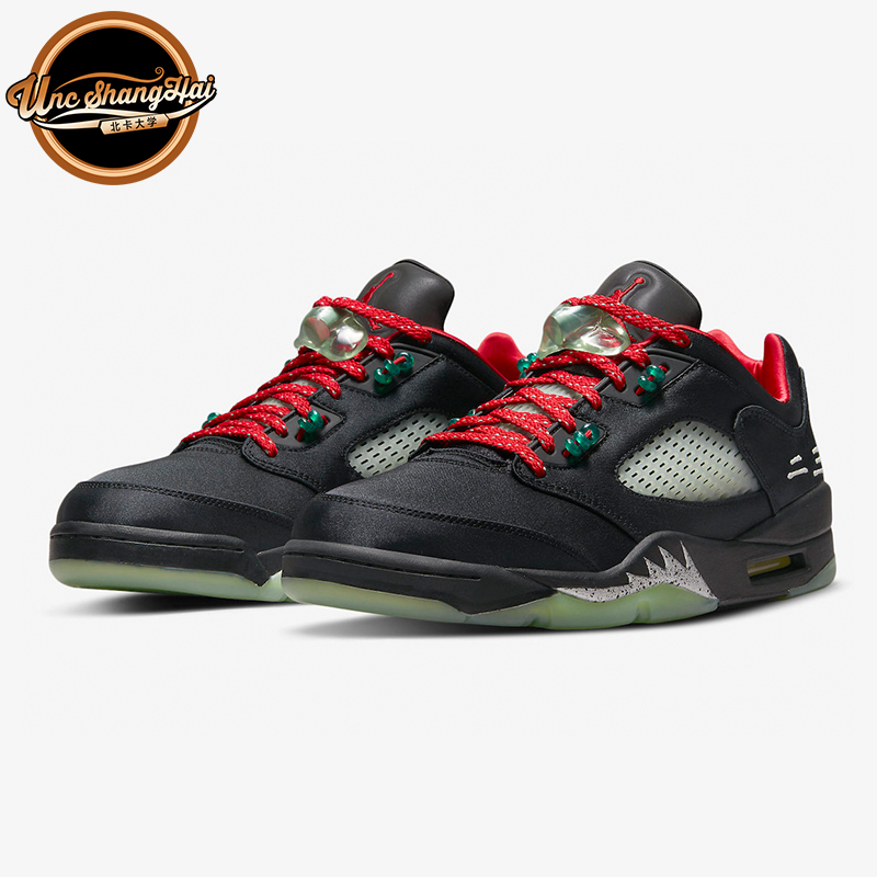 AJ5LowCLOT中国玉黑红低帮