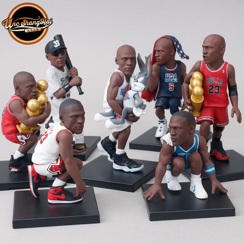北卡MotionMode球星NBA乔飞人丹23号9号公仔玩偶手办摆件人偶模型