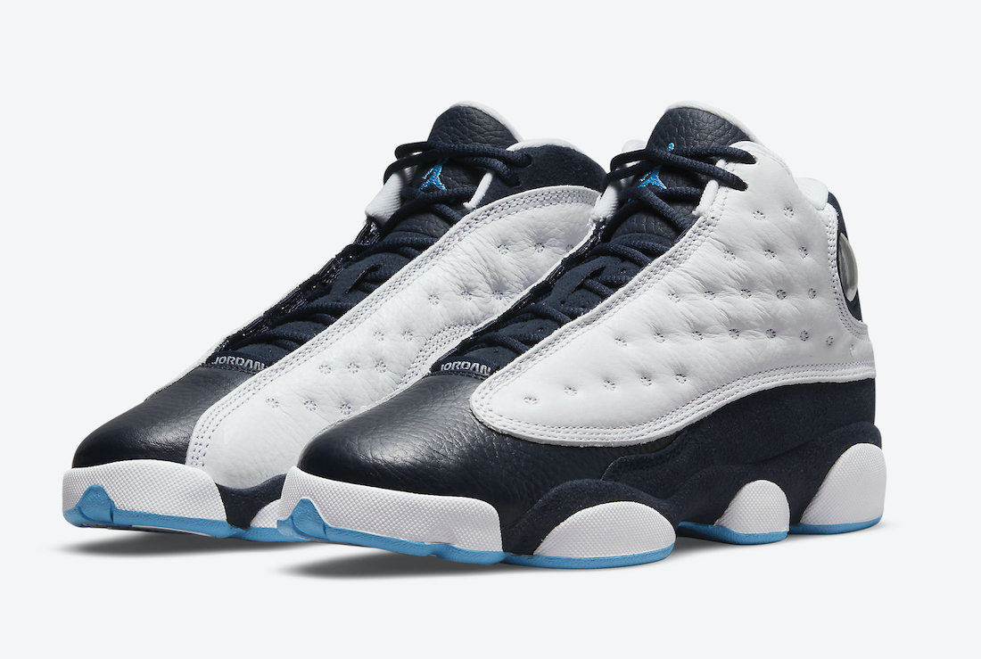 北卡大学 air jordan 13 aj13 黑曜石 白蓝 篮球鞋 414571-144