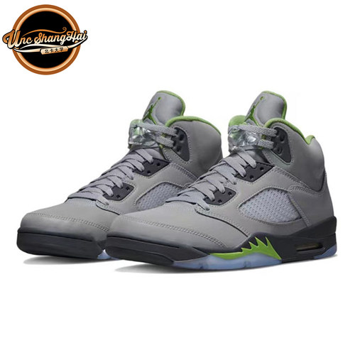 AJ5绿豆灰绿色高帮篮球鞋