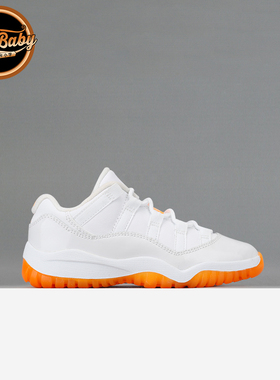 北卡大学 AIR JORDAN 11 Low aj11 TD/PS 白橙柑橘童鞋645107-139
