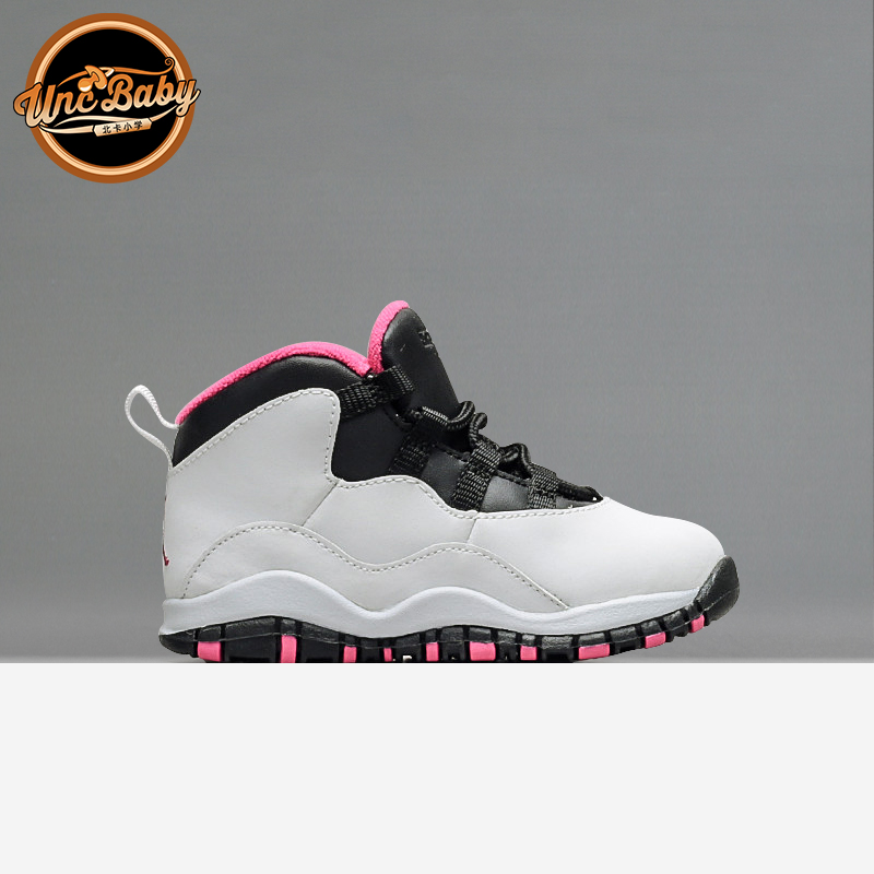 北卡 Air Jordan 10 AJ10黑白粉小中童鞋TDPS 705416-487212-008-封面