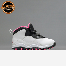 北卡 Air Jordan 10 AJ10黑白粉 小中童鞋TDPS 705416-487212-008