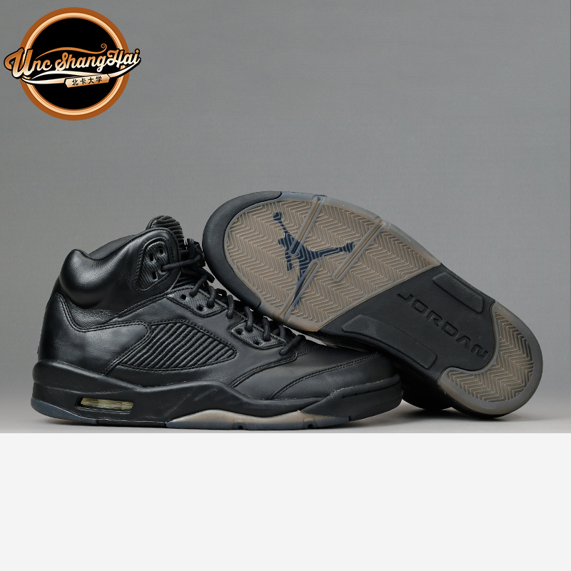 AJ5Platinum纯黑巅峰篮球鞋