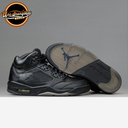 AJ5Platinum纯黑巅峰篮球鞋