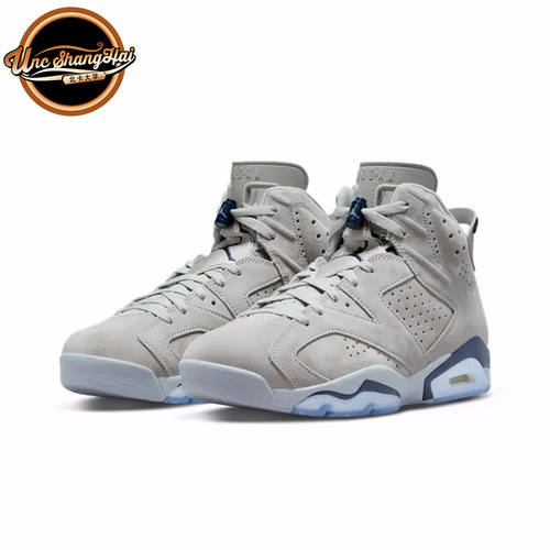 AJ6乔治城灰蓝麂皮高帮篮球鞋