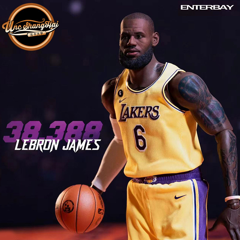 北卡 real masterpiece nba2023 勒布朗詹姆斯 蜡像级 玩偶 人偶