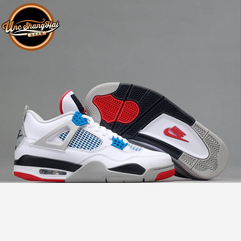 北卡大学 air jordan 4 what the aj4 红蓝鸳鸯 篮球鞋ci1184-146