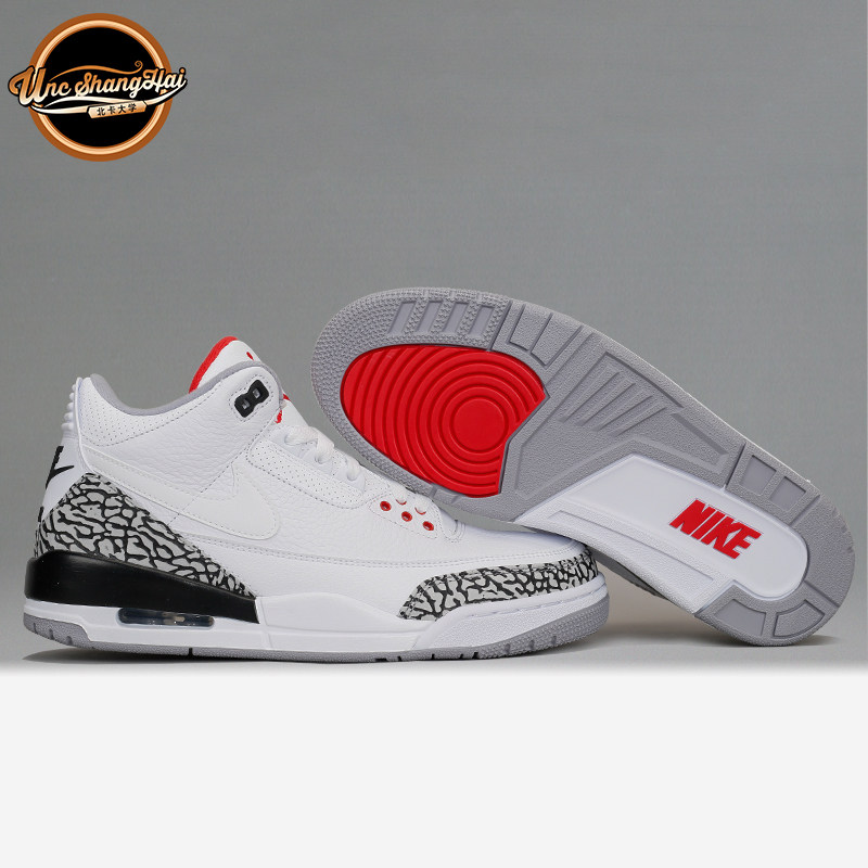 北卡大学 Air Jordan 3 JTH AJ3 汀克 超级碗 白水泥 AV6683-160
