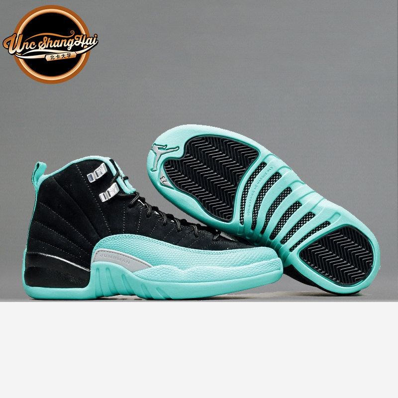 北卡大学 air jordan 12 gs aj12 蒂芙尼 乔12 黑绿 510815-017