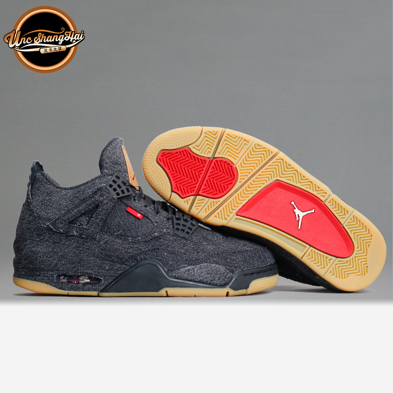 北卡大学 liweisi x air jordan 4 aj4 黑丹宁牛仔ao2571-001