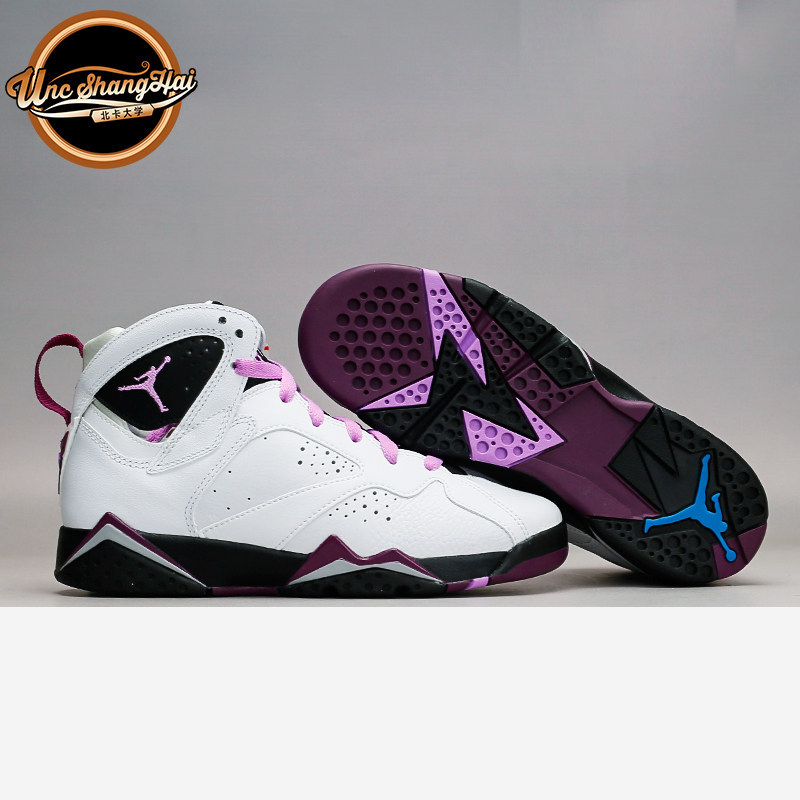 北卡大学 Air Jordan 7 GS Fuchsia Glow AJ7 白紫442960-127现货