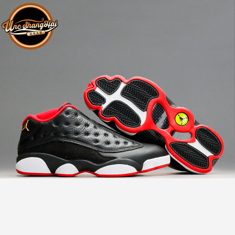 北卡大学 air jordan 13 low bred aj13 黑红低帮 310810-027