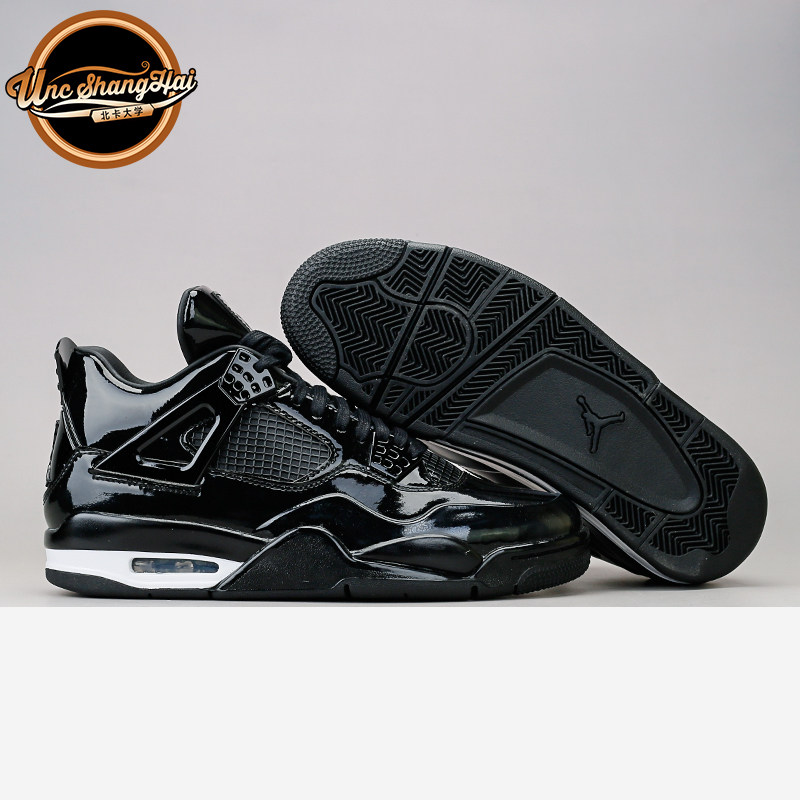 北卡大学 Air Jordan 4 Retro 11LAB4 乔4 AJ4 黑漆皮 719864-010