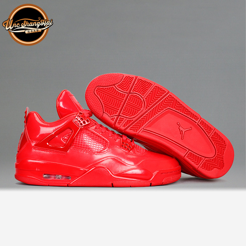 北卡大学 Air Jordan 4 Lab4 Red AJ4 红漆皮4 篮球鞋719864-600