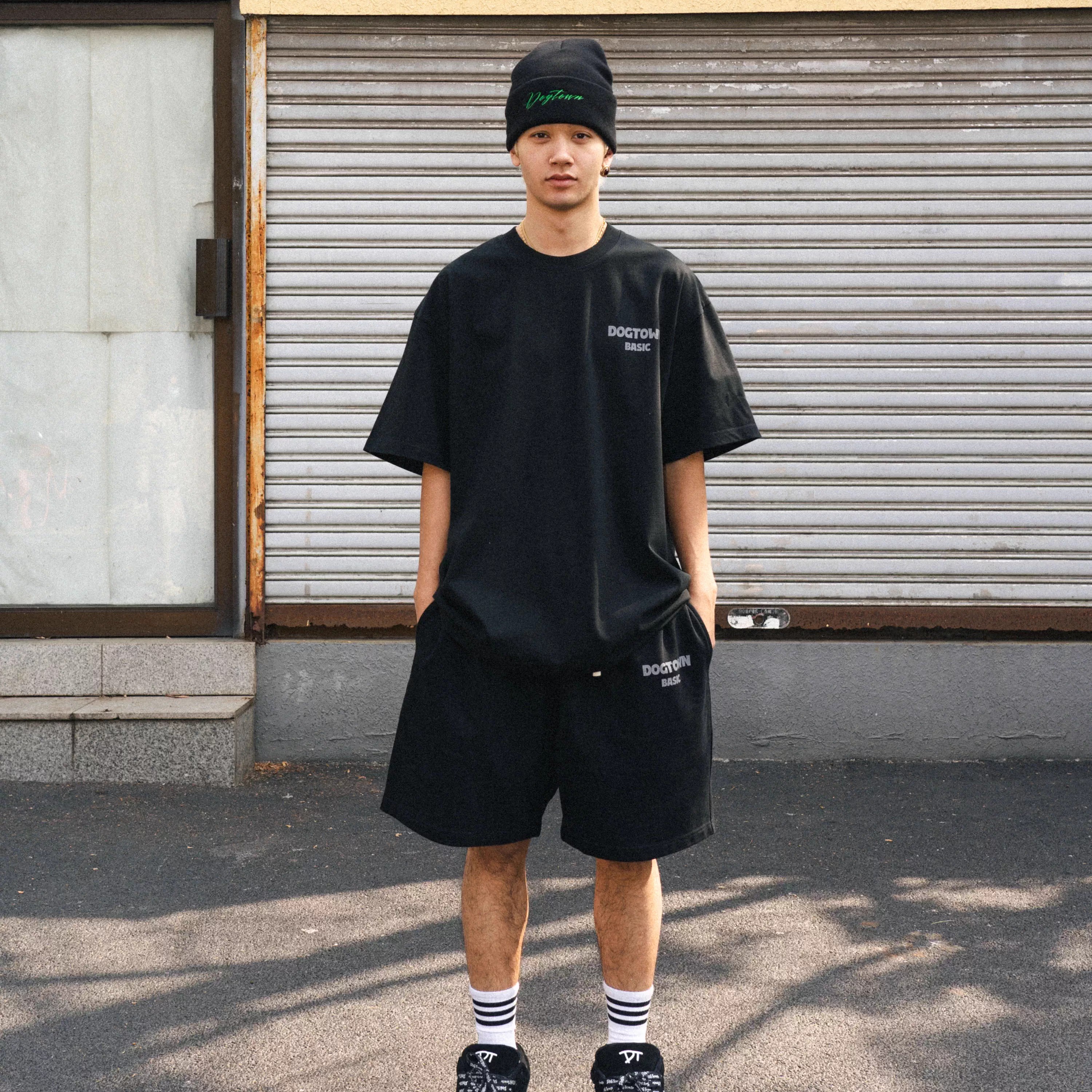 DOGTOWN 25SS BASIC基础LOGO百搭短袖TEE短袖T恤字体短裤套装