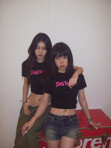 DOGTOWN女款短款LOGO女装TEE