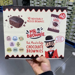 开市客代购 小点心休闲零食 西班牙进口巧克力布朗尼40小包蛋糕西式