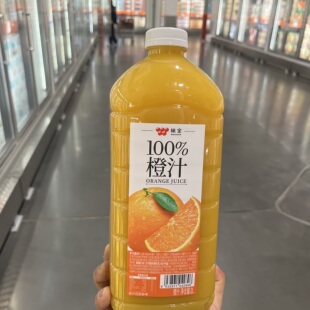 开市客味全100%橙汁脐橙鲜榨纯果汁2升大瓶装0防腐无添加剂饮料