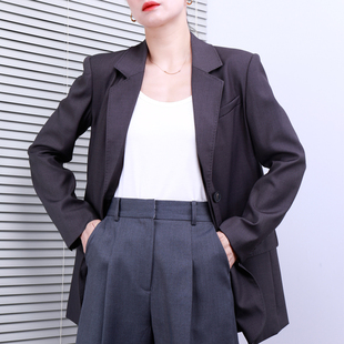 微廓肩老爹西装 手工缝线中性款 2色 只有西装 在秋天能给我气场