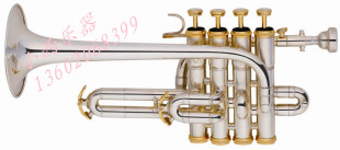 高音小号（四立键高音小号）（镀银 ）调性 Bb/A Piccolo Trumpet