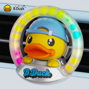 B.Duck小黄鸭汽车LED氛围灯车载香薰中控音乐节奏灯饰品香氛摆件