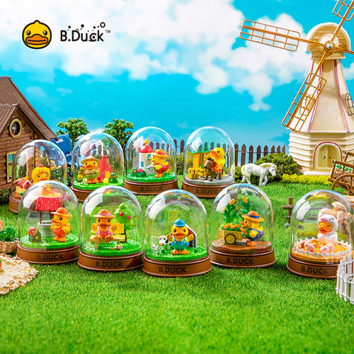 摆件小黄鸭盲盒快乐牧场少女心