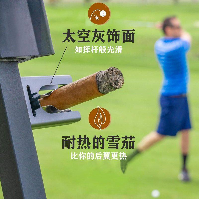 古巴雪茄烟托新款高尔夫雪茄夹带雪茄刀户外便携雪茄支架礼盒包装