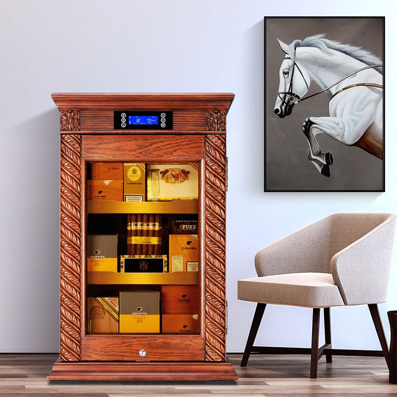 正品FUKE富客CL-90CM雪茄柜雪茄柜雪松木雪茄柜智能恒温恒湿酒柜