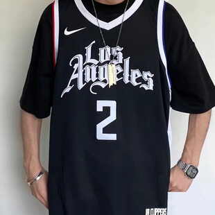 Nike NBA洛杉矶快船队伦纳德2号SW球迷版篮球背心球衣CN1735-017
