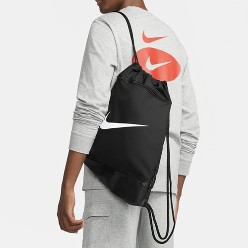 耐克Nike男女日常训练健身休闲旅行抽绳双肩背包足球鞋袋包DM3978