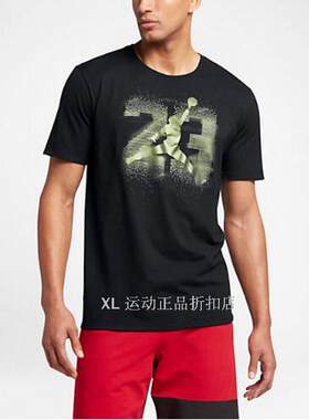 正品JORDANAJ男子乔13黑猫T恤