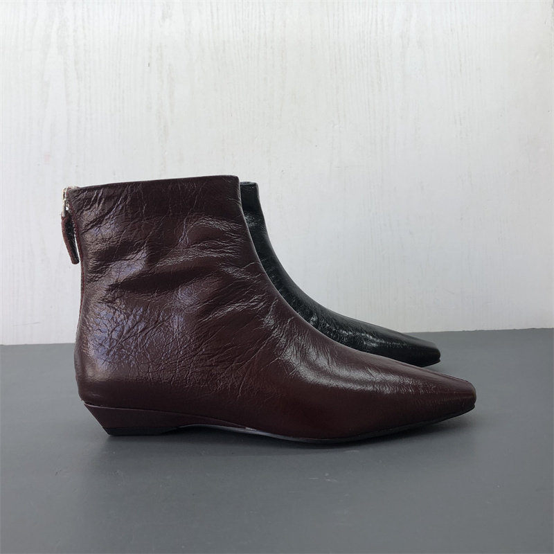 工厂断码真皮女靴冬季新款韩版时尚舒适圆头坡跟保暖牛皮女短靴,女鞋,时装靴,淘宝优惠券,粉丝福利购,淘宝优惠卷