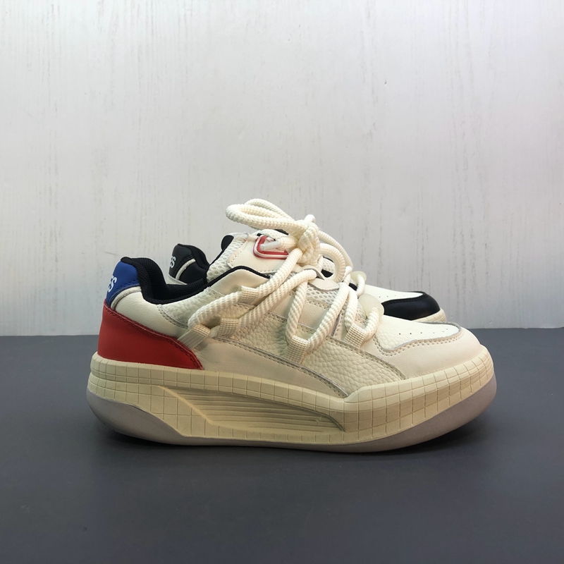 工厂断码真皮女鞋春季新款休闲板鞋圆头系带平底舒适牛皮女单鞋