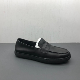 人日常休闲圆头厚底一脚蹬牛皮男单鞋 工厂断码 新款 夏季 真皮男鞋