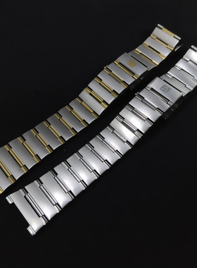 适配欧米茄钢带老款星座表带凹口不锈钢男女款手表链14 22mm配件