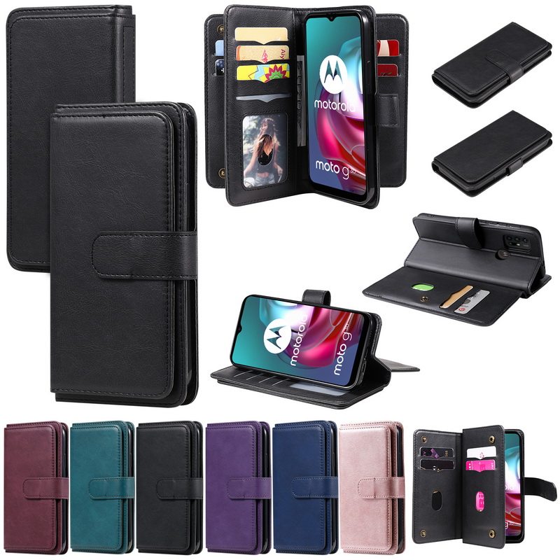 适用于摩托罗拉G20手机壳多插放多张卡Moto G30保护套G10卡包皮套